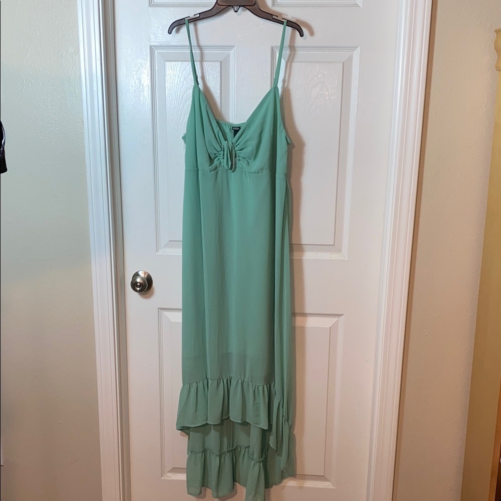 Wild Fable Mint Green Maxi Dress Sleeveless Size XXL High Low